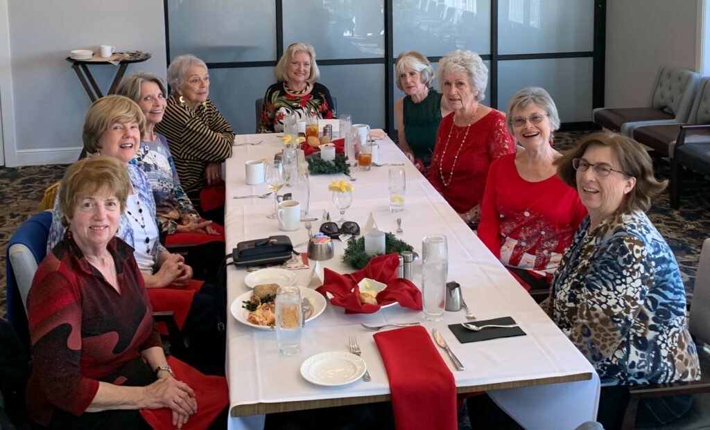 Book club holiday lunchen